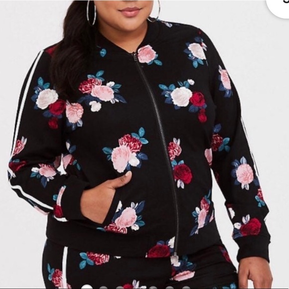 TORRID PLUS SIZE ACTIVE FLORAL JACKET SIZE 3X